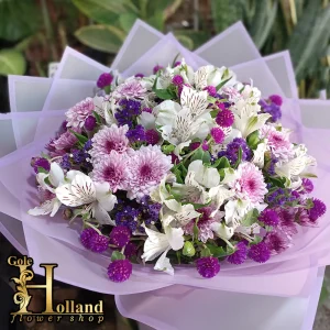 دسته-گل-یاسی-با-4-مدل-گل-مختلف